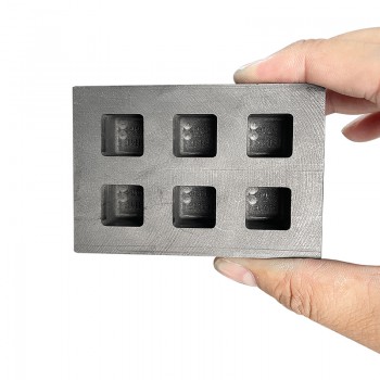 Mini Graphite Ingot Bar With Stamps 6 Square Shape With 15x15x15mm