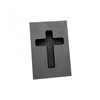 Small Graphite Ingot Bar Mold Cross Shape Mould Crucible for Melting Gold Silver