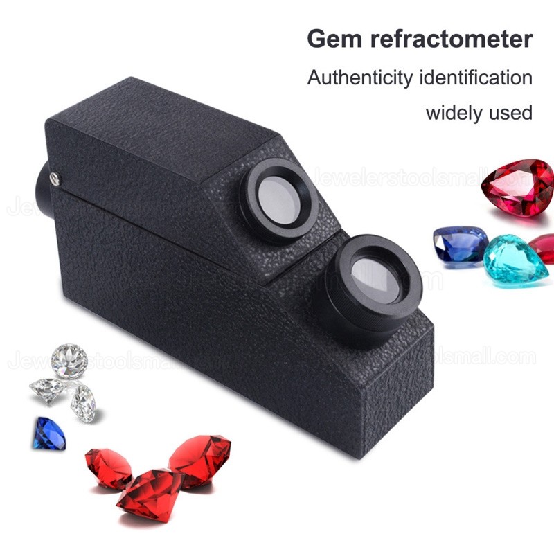 Gem Refractometer Gemstone ldentification LED Light Diamond Detector Jewelry Testing Tools
