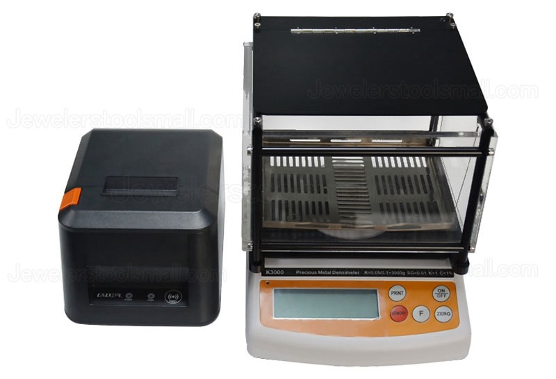 Portable Digital Electronic Gold Silver Assay Test Banlance Digital Jewelry Scale with Printer