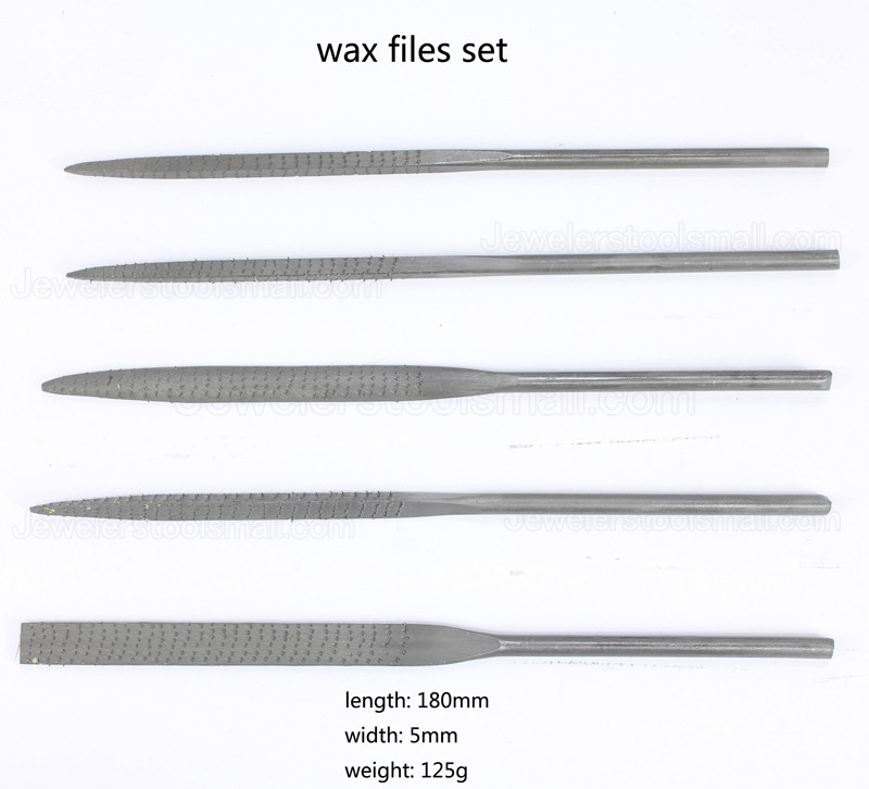 5Pcs Half Round Wax File Jewelry Tool for Carving and Filing Jewellery Making Instrument