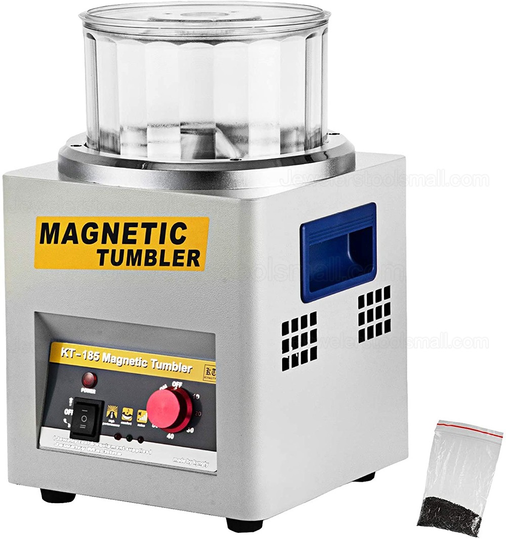 Jewelry Magnetic Tumbler 2000 RPM Finisher 7.3 inch Magnetic Polisher with Adjustable Speed KT185