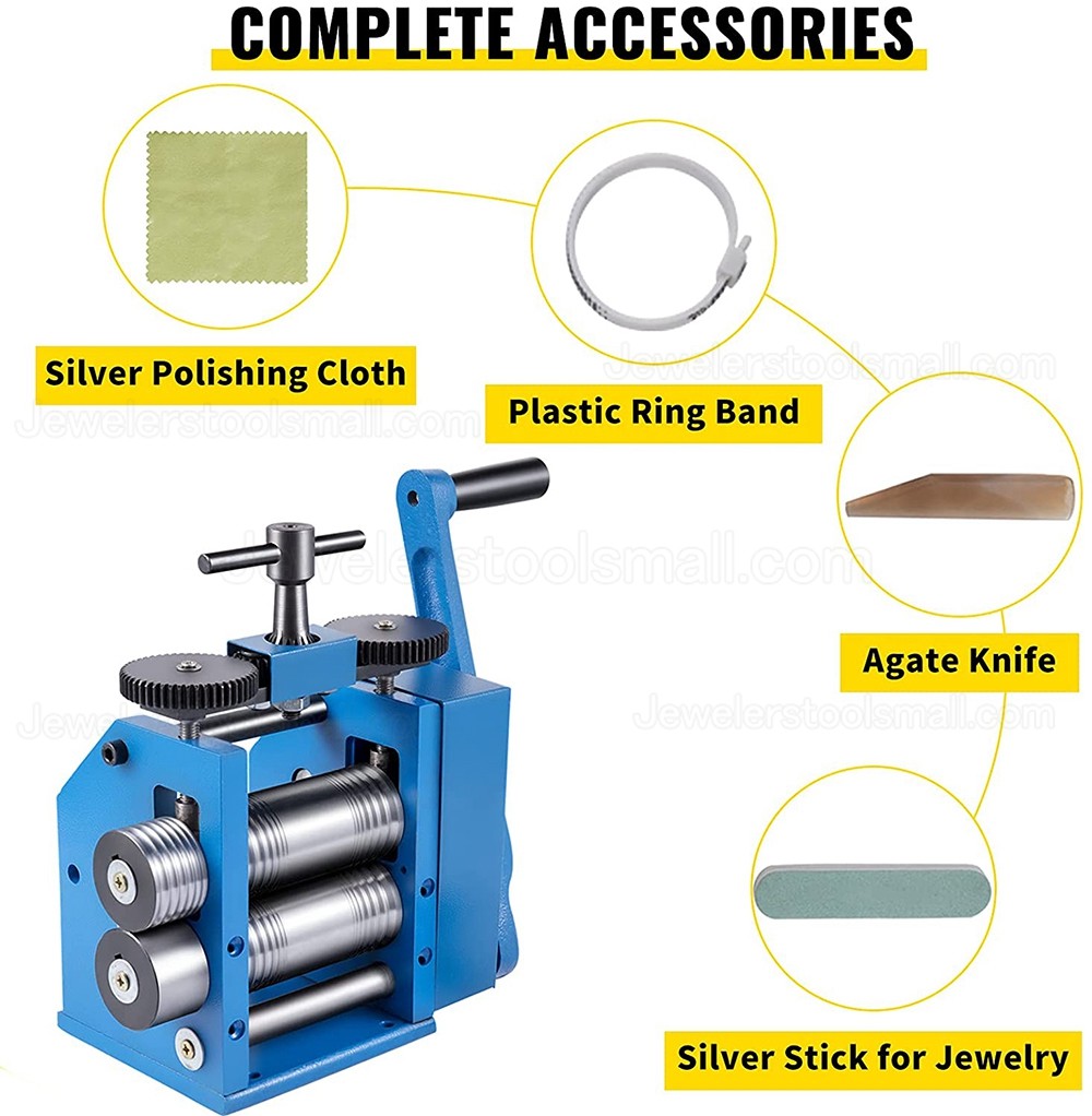 Manual Jewelry Rolling Mill Machine Combination Roller Mill Adjustable