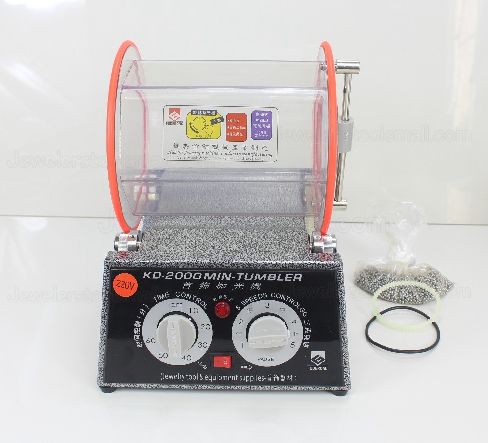 5KG Jewelry Polisher Tumbler Metal Rotary Tumbler Machine with Timer