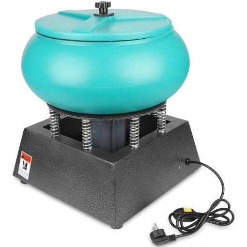 17" Large Jewelry Vibratory Tumbler Polishing Machine For Metal Jewelry Pearl Finishing Burnishing Vibrator Rock Polishing Tumbler Tools