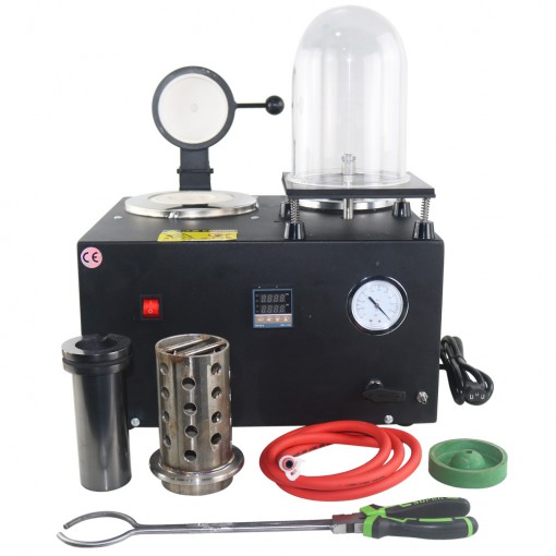 2-in-1 Casting and Smelting Machine Large Digital Display High Temperature Refining Precious Metal Gold and Silver Jewelry Tools