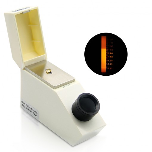 Professional Jewelry Refractometer Refractive Index Gem Refractometer Built-in Monochromatic LED Light with More Accuracy of 0.002