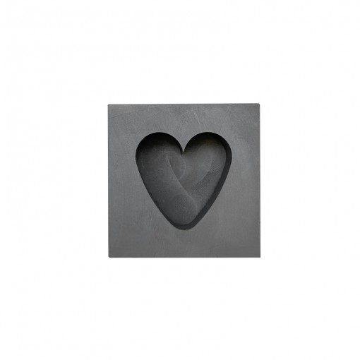 Heart Shape Graphite Ingot Bar Mold Mould Crucible for Melting Gold Silver