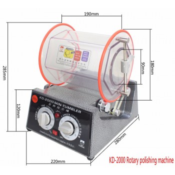 5KG Jewelry Polisher Tumbler Metal Rotary Tumbler Machine with Timer