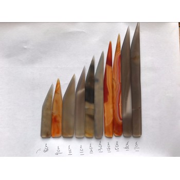 10Pcs Agate Knife Jewelry Polishing Agate Burnisher without Handle Knife