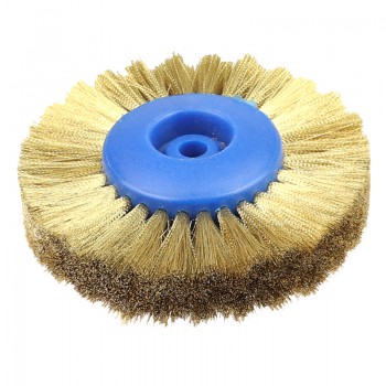 10 Pcs Copper Brush Dremel Clean Brush for Wooden Metal Jewelry Jade Crafts 7mm Shaft Mounted Polishing Wheel Brush