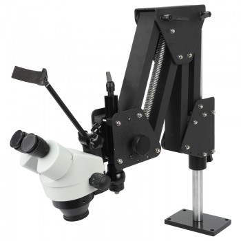 Jewelery 7X-45X Microscope with Stand Jewelry Optical Tools Super Clear Microscope with Magnifier Stand Diamond Setting ZQ-1