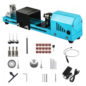 150W Mini Lathe Beads Machine Pearl Lathe DIY Woodworking Lathe Milling Machine