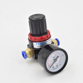 6/8/10/12mm Air Compressor Pressure Regulator Reduction Valve w/h 2 Connecters