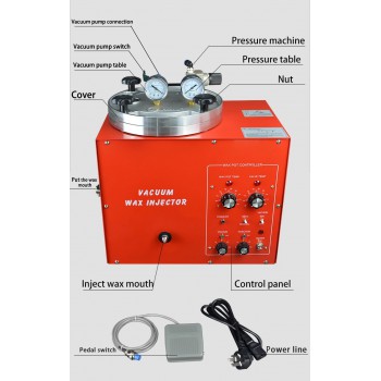 510W Mini Vacuum Wax Injector Wax Injection Machine Wax Melting Machine D-VWI