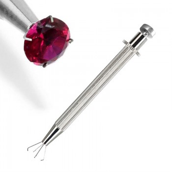 Professional Jewelry Holder Pick up Tool Diamond Gems Prong Tweezers Catcher Grabbers with 3 or 4 Claws