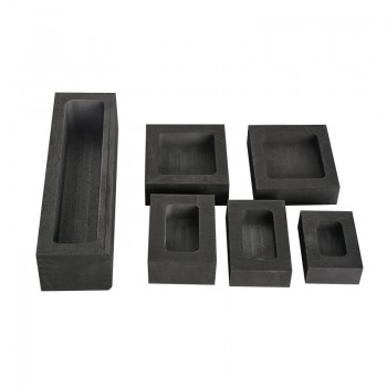 100g-500g Graphite Ingot Bar Mould Crucible for Melting Gold Casting Refining Silver Ingot