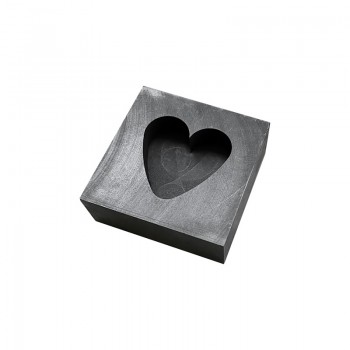 Heart Shape Graphite Ingot Bar Mold Mould Crucible for Melting Gold Silver