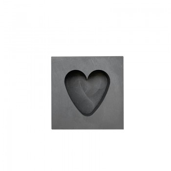 Heart Shape Graphite Ingot Bar Mold Mould Crucible for Melting Gold Silver Casting Refining DIY Ingot Mold
