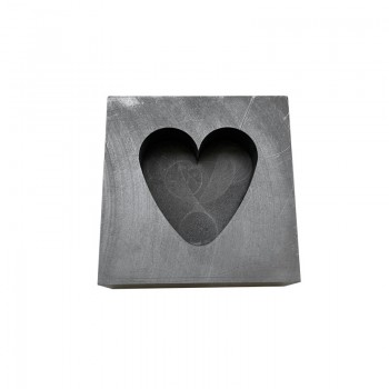 Heart Shape Graphite Ingot Bar Mold Mould Crucible for Melting Gold Silver