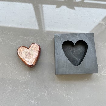 Heart Shape Graphite Ingot Bar Mold Mould Crucible for Melting Gold Silver