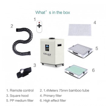 Ruiwan RD1101 90W Portable Fume Extractor System for Manual Solder Laser Making 4 layer Filter