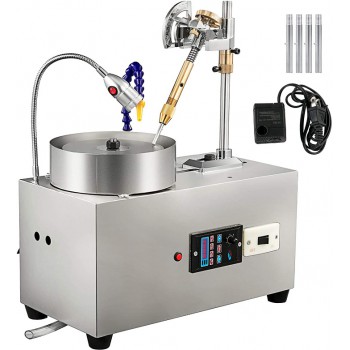 Jewelry Making Faceting Machine Gem Lapidary Gemstone Grinding Polishing Machine with Led Light & Water Pump