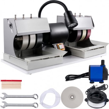 180W Lapidary Cabbing Machine Stone Gemstone Grinding Machine Jewelry Making Cabochon Machine