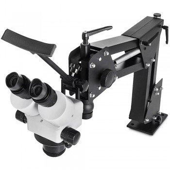 7X-45X Gem Diamond Setting Microscope with Spring Bracket and Jewelry Tools Stand