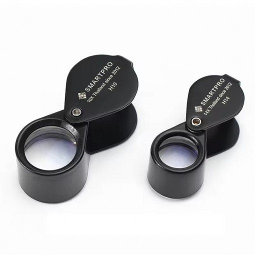 SmartPro H10/H14 14x/10x Professional Jeweler's Loupes for Gemstone Assessment