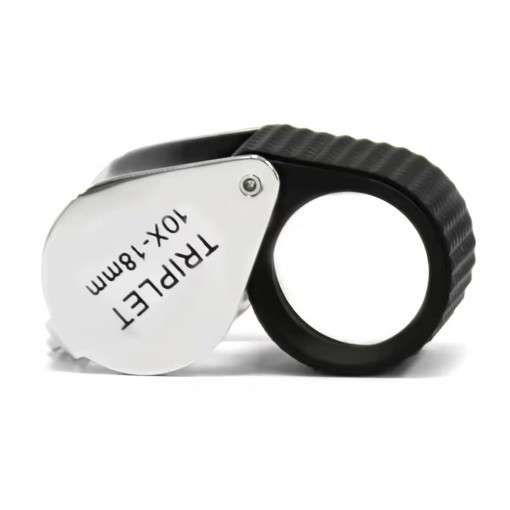 Fable 10X Magnification Triplet Professional Handheld Portable Pocket Gem Diamond Loupe 