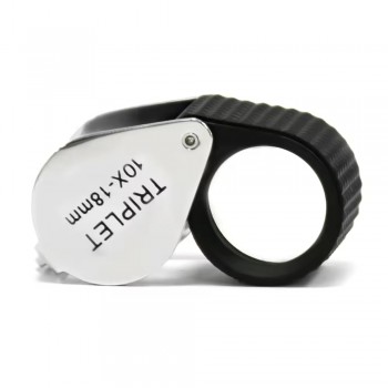 Fable 10X Magnification Triplet Professional Handheld Portable Pocket Gem Diamond Loupe 