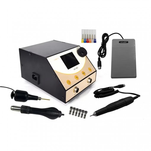 HH-R01 3-in-1 Jewelry Engraving Machine Micromotor for Carving Drilling Heating 35000RPM Handpiece
