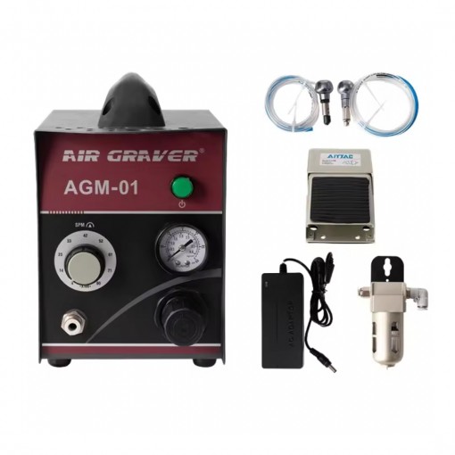 AGM-01 Single-ended Jewelry Pneumatic Engraving Machine Gold Silver Air Graver 0-5000RPM AGM-01 Single-ended Jewelry Pneumatic Engraving Machine Gold Silver Air Graver 0-5000RPM