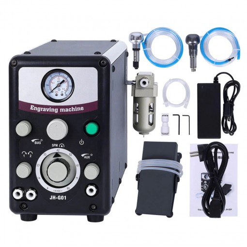 JG-G01 100W Double-Handle Jewelry Pneumatic Engraving Machine 8000RPM