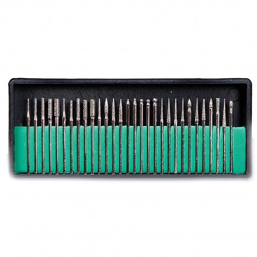 30Pcs Jewelry Making Diamond Burrs Drill For Dremel Craftsman Rotary Tool