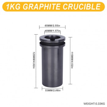 1Pcs 1KG / 2KG / 3KG Gold Melting Furnace Crucible Gold Melter Crucible Graphite Crucible