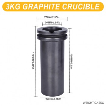 1Pcs 1KG / 2KG / 3KG Gold Melting Furnace Crucible Gold Melter Crucible Graphite Crucible