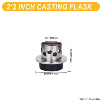 2 / 4 / 5 / 6 Inches Perforated Stainless Steel Casting Flask for Jewelry Vacuum Casting Machine