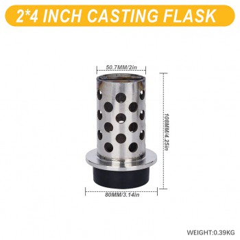 2 / 4 / 5 / 6 Inches Perforated Stainless Steel Casting Flask for Jewelry Vacuum Casting Machine
