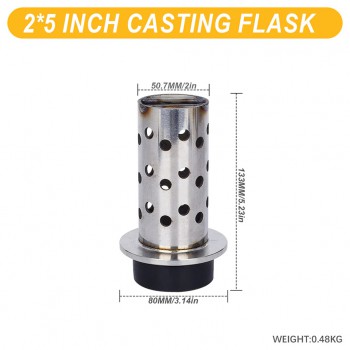 2 / 4 / 5 / 6 Inches Perforated Stainless Steel Casting Flask for Jewelry Vacuum Casting Machine