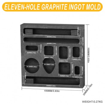 Porous Shaped Jewelry Making Graphite Ingot Molds for Gold Silver Metal Melting Casting