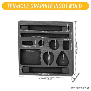 Porous Shaped Jewelry Making Graphite Ingot Molds for Gold Silver Metal Melting Casting