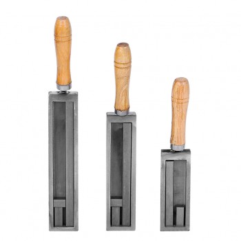 Iron Ingot Molds Part with Wooden Handle for Gold Silver Metal Melting Casting