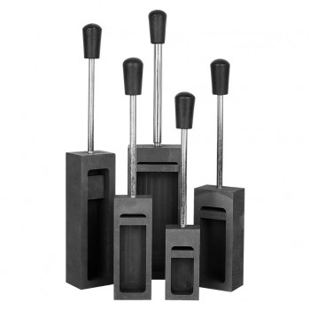 500g / 1000g/  2000g / 5000g Graphite Ingot Molds with Handle for Gold Silver Metal Melting Casting