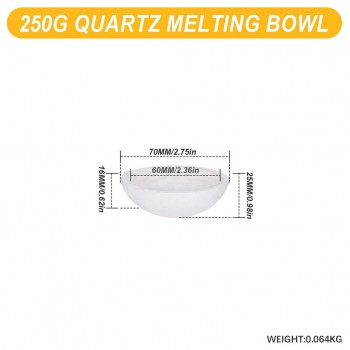 Ceramic Quartz Crucible Bowl for Gold Silver Metal Melting Casting