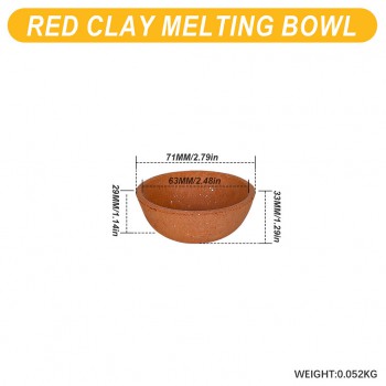Red Clay Crucible Bowl for Gold and Silver Metal Smelting and Casting Refining