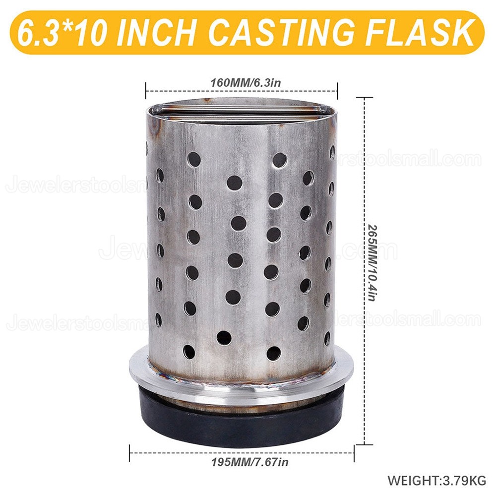 6.3 Inches Perforated Vacuum Casting Flask for Jewelry Casting Melting ...