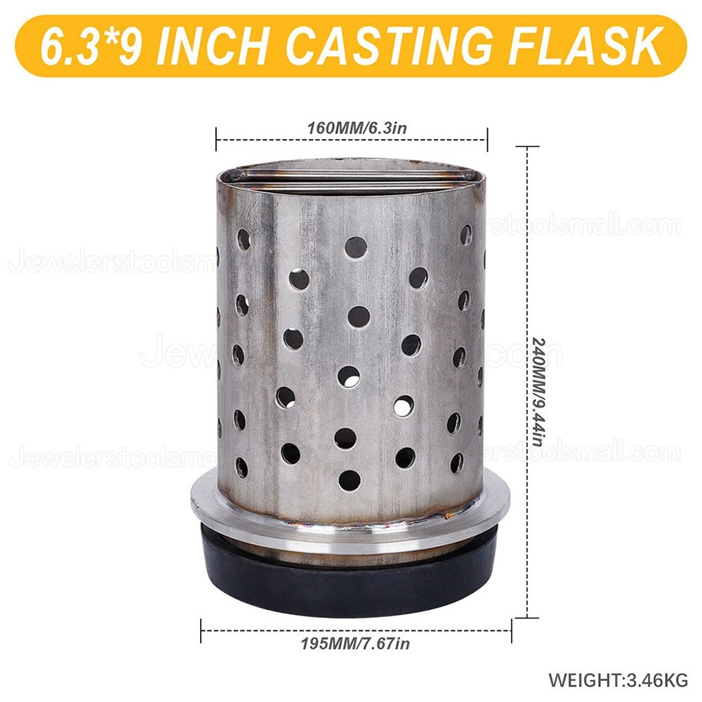 6.3 Inches Perforated Vacuum Casting Flask for Jewelry Casting Melting ...