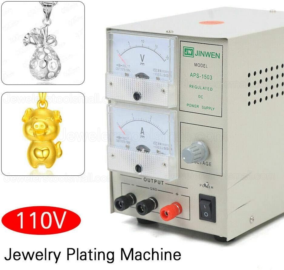 Jewelry Gold Plating Kit 5A Silver Gold Plating Machine Jewelry Plater Electroplating Processing Tools Adjustable Voltage